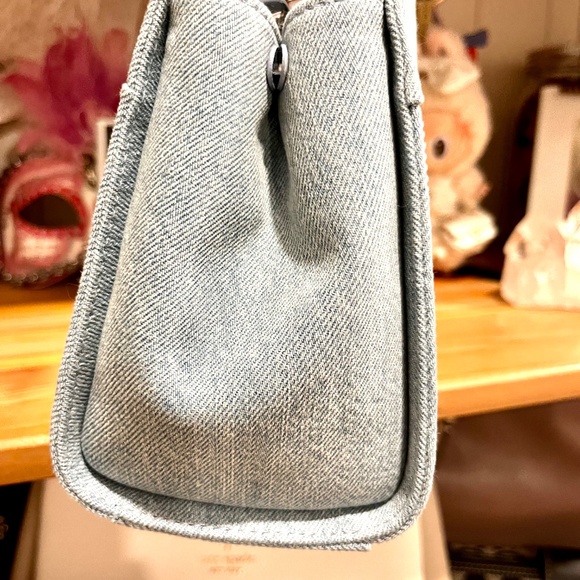 Kate Spade 🎁Denim Rhinestone Stud Madison Top Handle Crossbody Satchel Bag - Picture 7 of 11